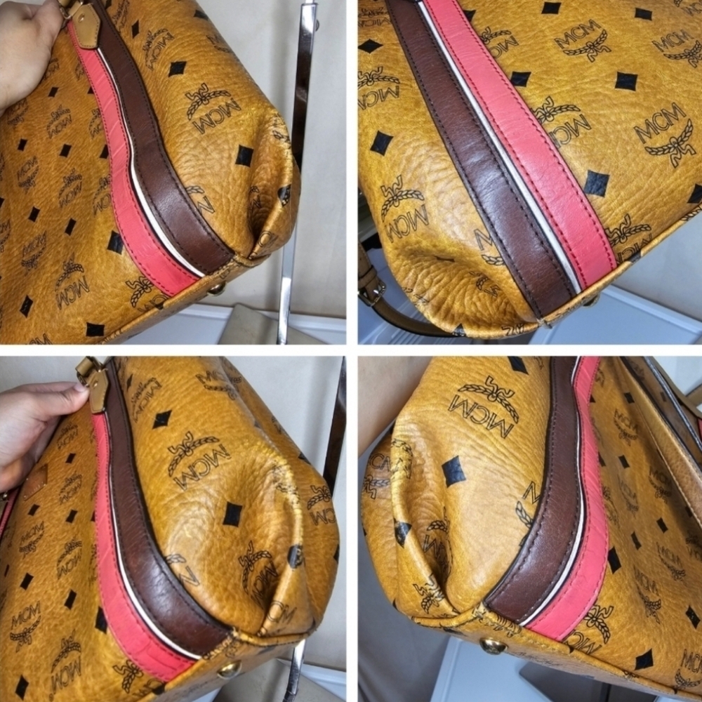 🔹️MCM🔹️ Cognac 2 way tote crossbody/ shoulder bag ✨️🤎 - Picture 5 of 11